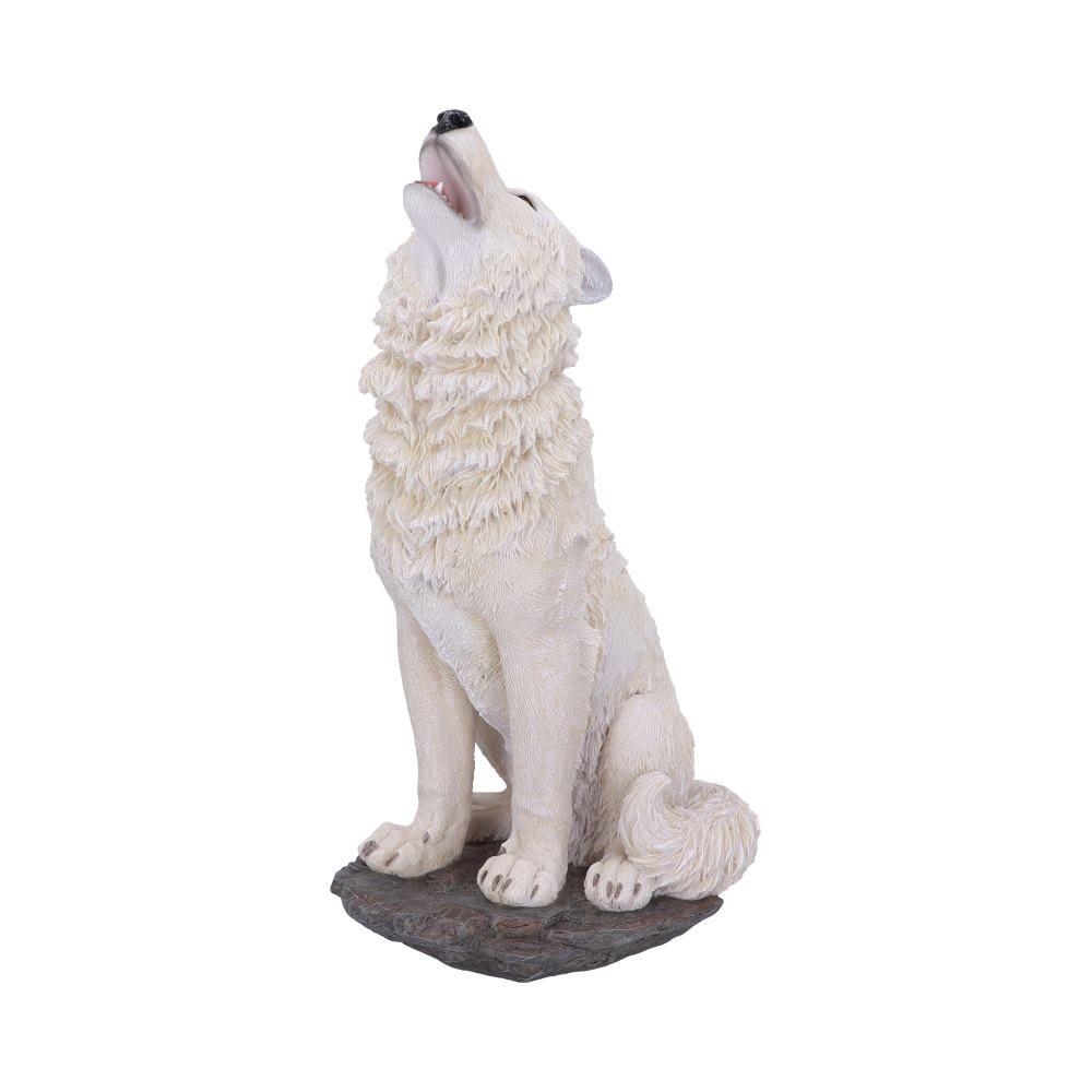Storms Cry Howling White Wolf Figure 41.5cm