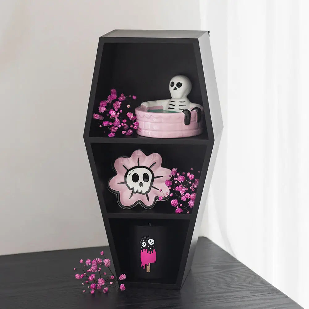 40cm Black Coffin Shelf
