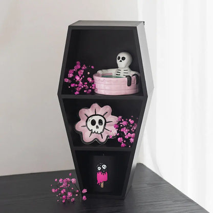40cm Black Coffin Shelf