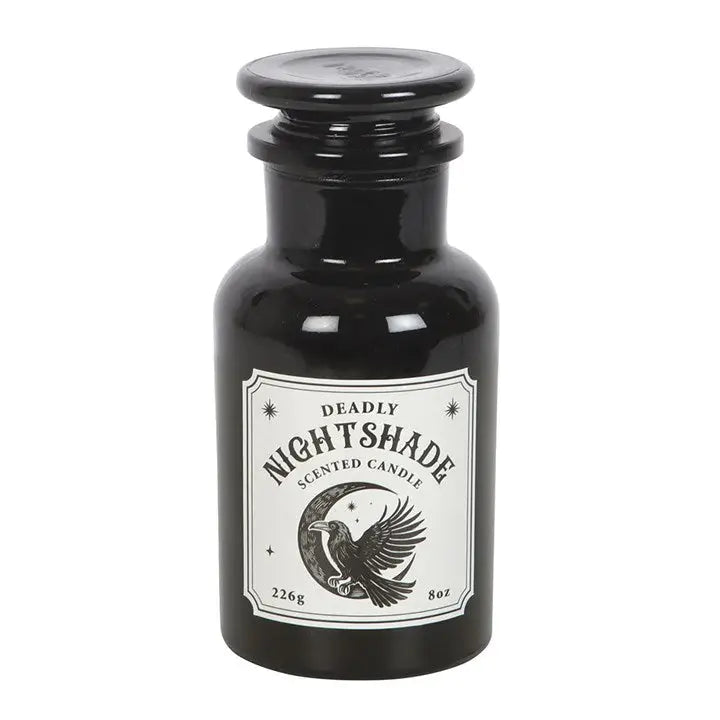 Mystic Raven Deadly Nightshade Gothic Apothecary Candle