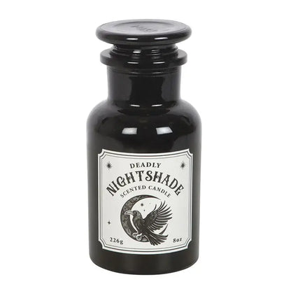Mystic Raven Deadly Nightshade Gothic Apothecary Candle