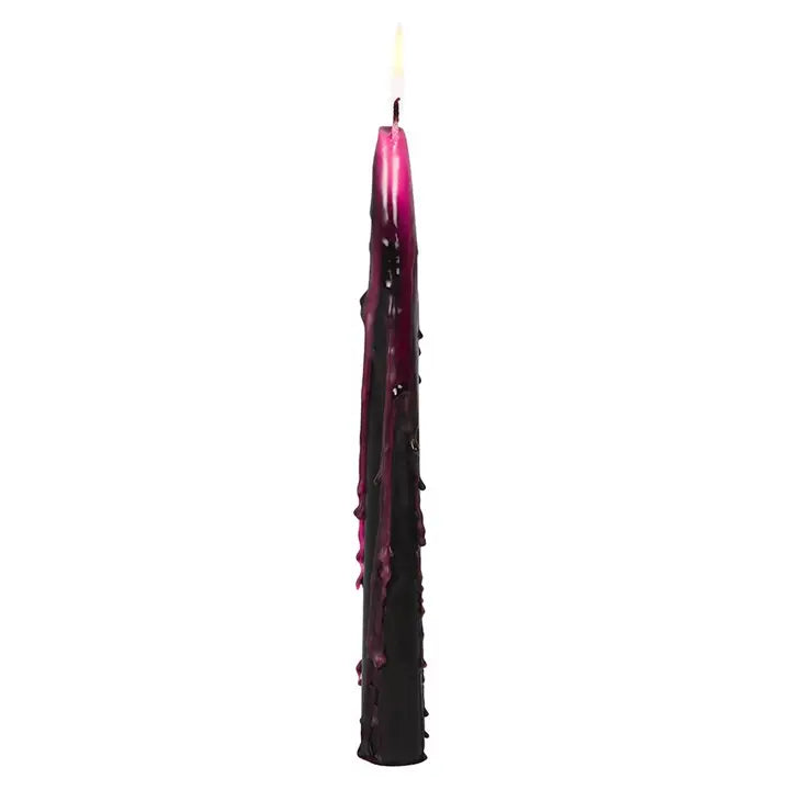 Set of 4 Gothic Pink Vampire Tears Bleeding Halloween Taper