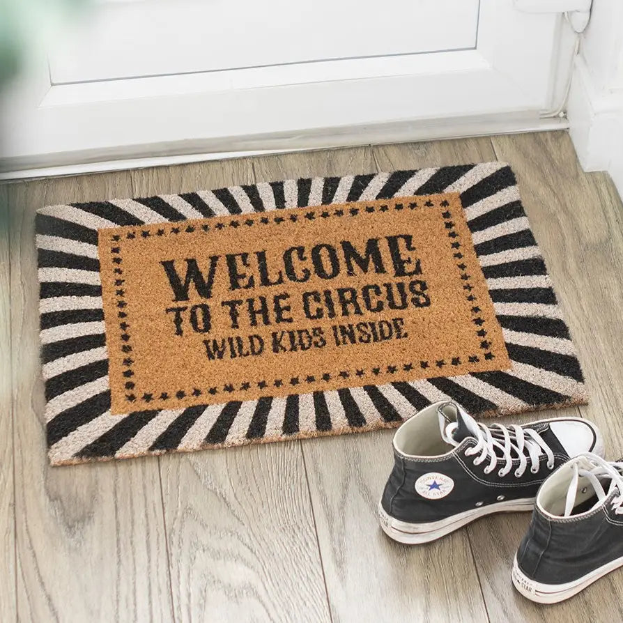 Black Welcome To the Circus Doormat
