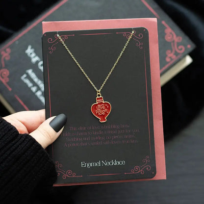 Love Potion Pendant Necklace Greeting Card