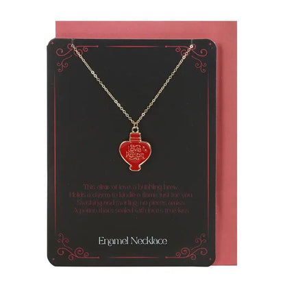 Love Potion Pendant Necklace Greeting Card