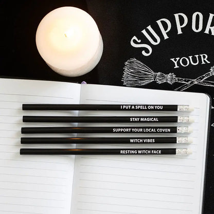 Pack of 5 Witchy Pencils