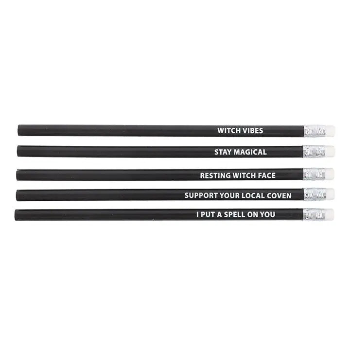Pack of 5 Witchy Pencils