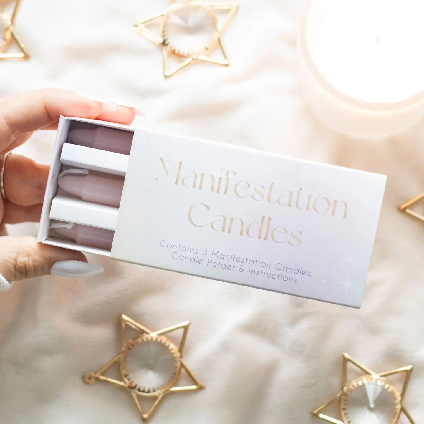 3 Manifestation Spell Candles in A Box