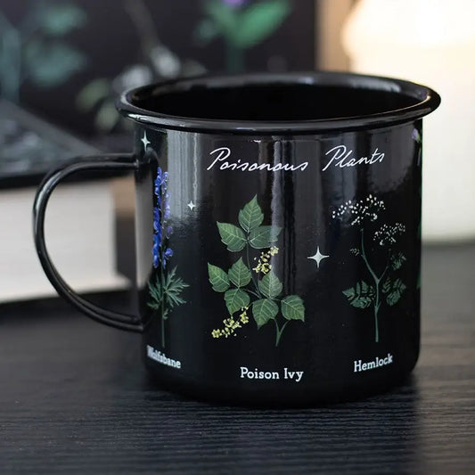 Poisonous Plants Gothic Botanical Enamel Mug