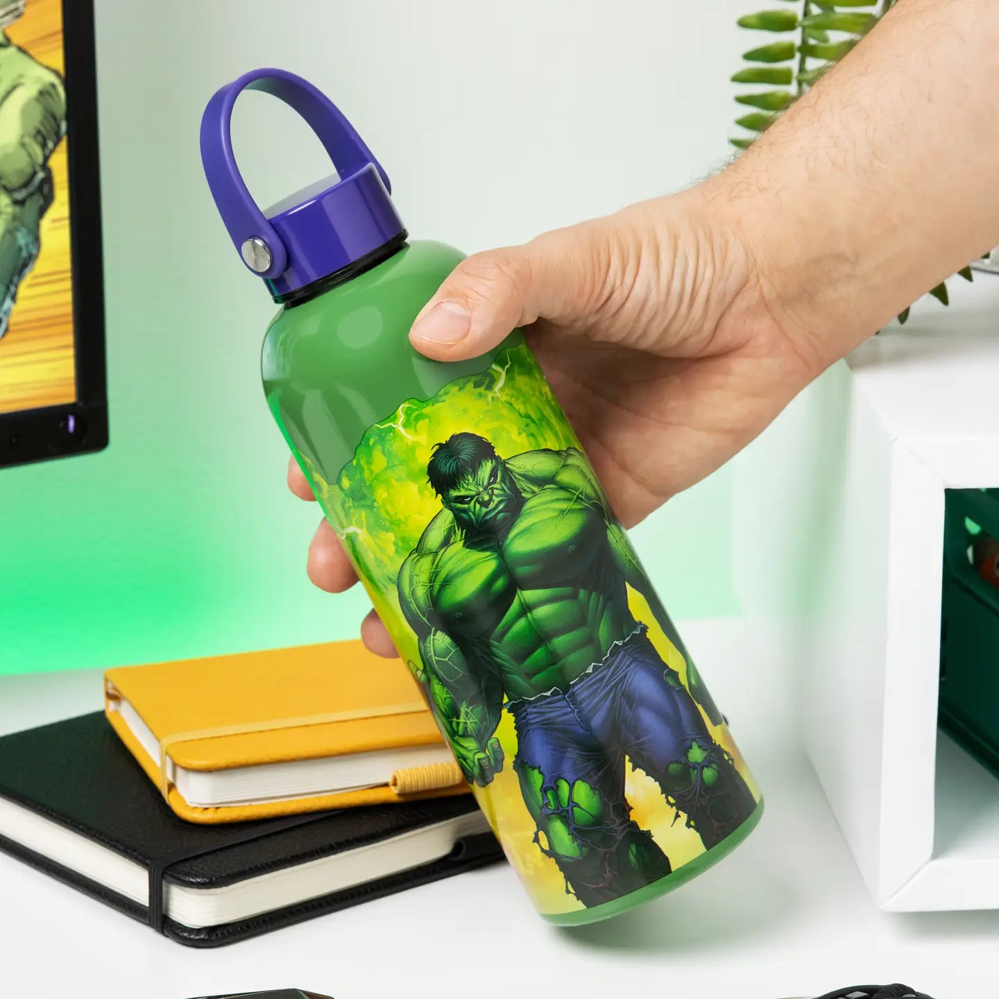 Hulk Metal Water Bottle with Carry Loop