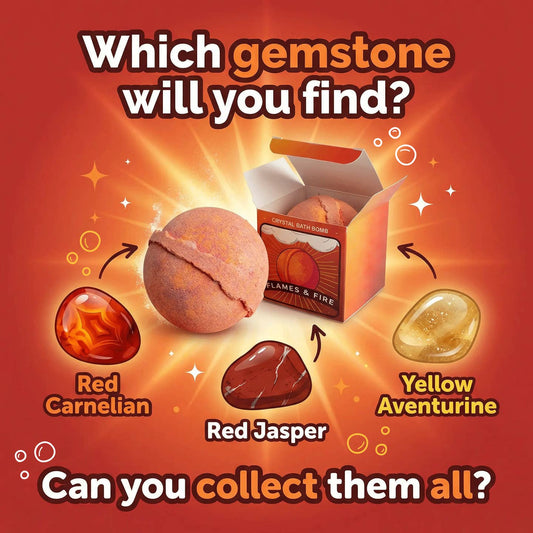 Crystal Bath Bombs with Hidden Gemstones