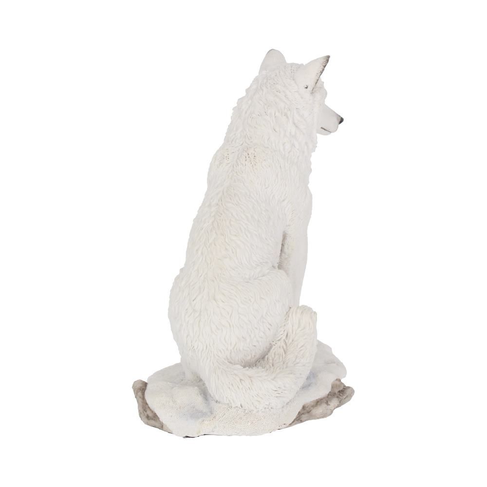 White Ghost Wolf Figurine Ornament