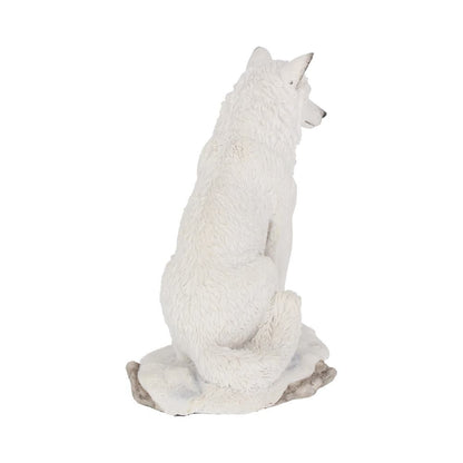 White Ghost Wolf Figurine Ornament