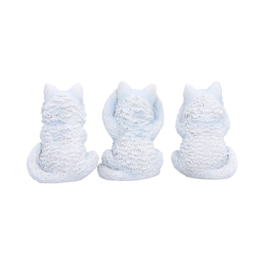 Three Wise Wolf Pups 9cm