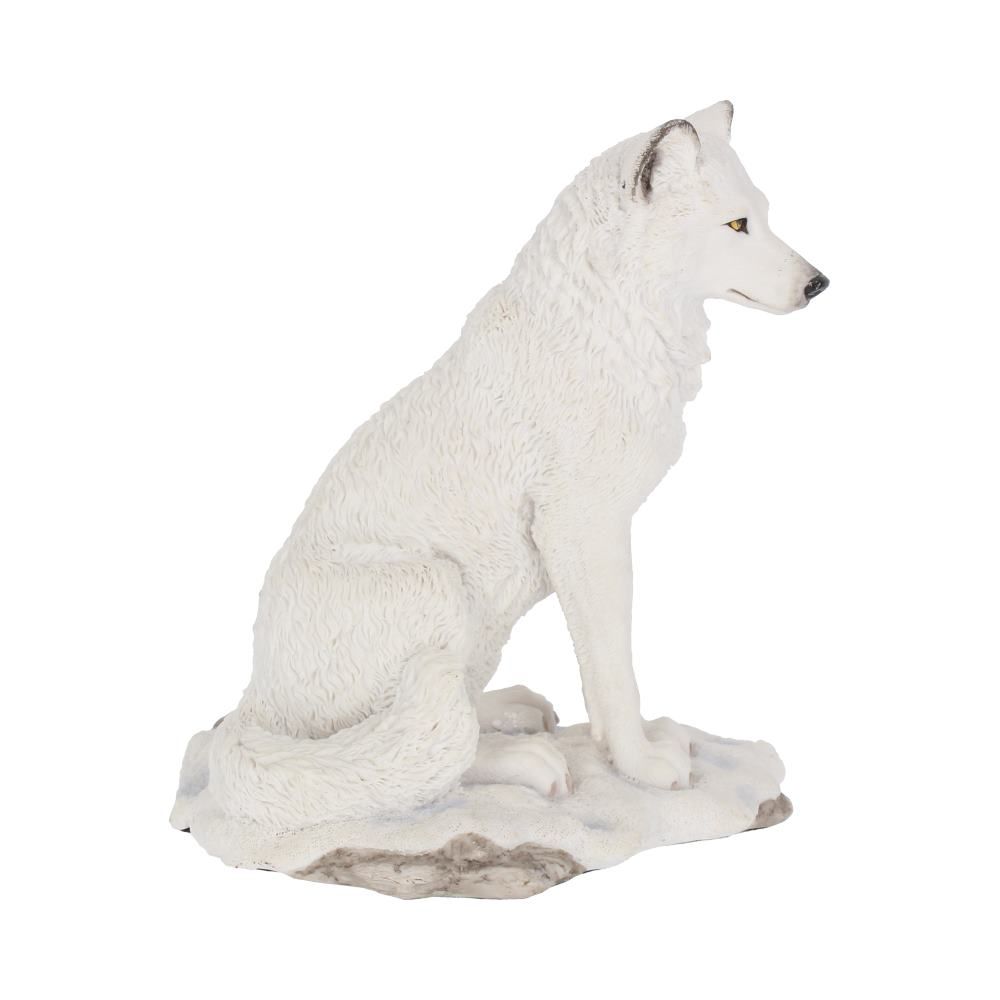 White Ghost Wolf Figurine Ornament