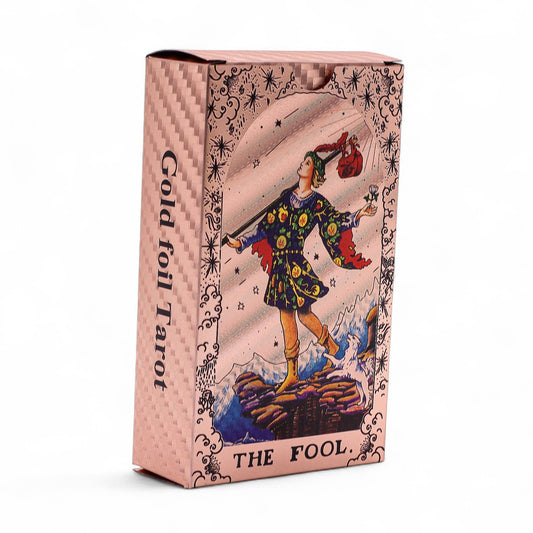 Tarot Card Set Rose Gold Foil - Moon Phase - with Booklet