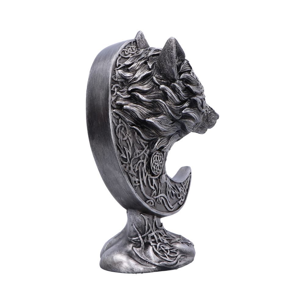 Celtic Crescent Wolf and Moon Ornament