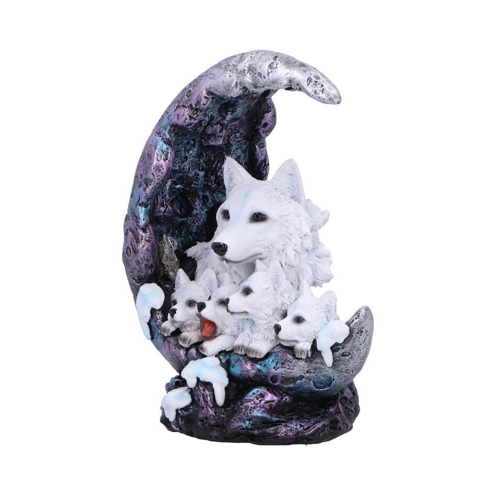 Winter Moon Wolf Ornament with LED