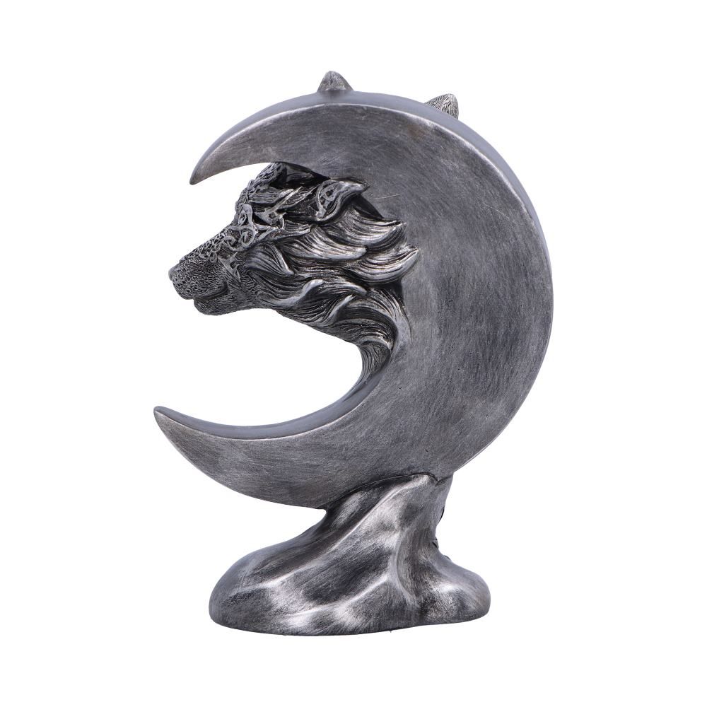 Celtic Crescent Wolf and Moon Ornament